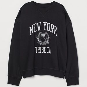 Black H&M New York Crewneck